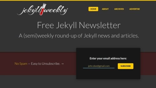 Jekyll Weekly project thumbnail