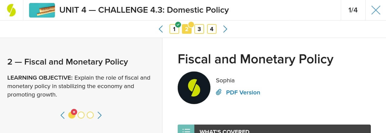 Sophia Challenge Question